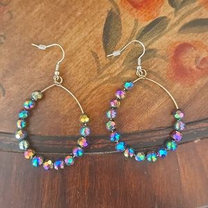 Iridescent Loop Earrings